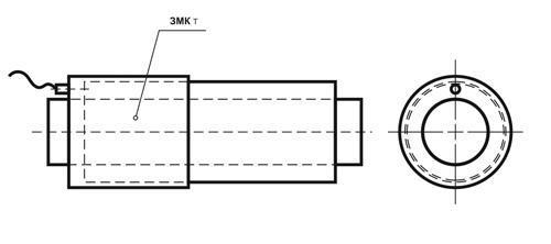 Концевой элемент трубопровода с кабелем вывода